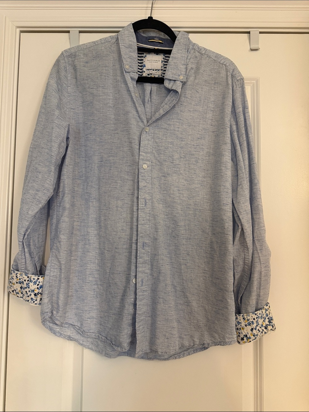 Ricky Singh Casual Button-Down Shirt in Light Blue